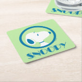 pinda's | Snoopy Blue Deco Dreams Vierkante Kartonnen Onderzetter (Schuin)