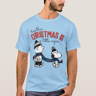 pinda's Snoopy & Charlie Brown Winter Scarf T-shirt
