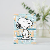 pinda's | Snoopy Comic Pattern Briefkaart (Staand voorkant)