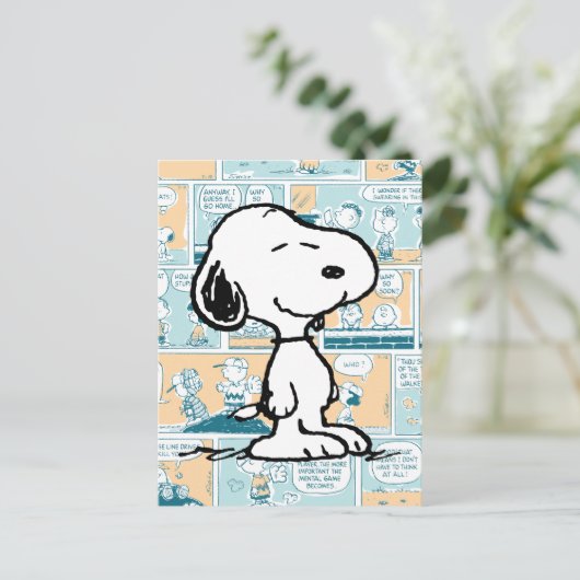 pinda's | Snoopy Comic Pattern Briefkaart (Staand voorkant)