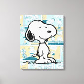 pinda's | Snoopy Comic Pattern Canvas Afdruk (Voorkant)