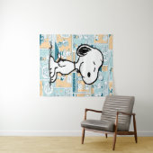 pinda's | Snoopy Comic Pattern Wandkleed (In Situ (horizontaal))