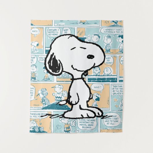 pinda's | Snoopy Comic Pattern Wandkleed (Voorkant)
