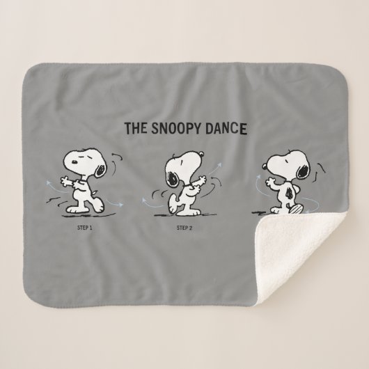 pinda's | Snoopy Dance Sherpa Deken (Voorkant (horizontaal))