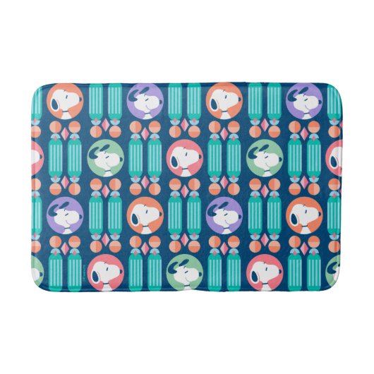 pinda's | Snoopy Dark Blue Deco Dreams Patroon Badmat (Voorkant)