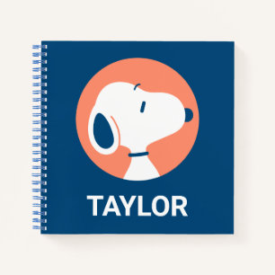 pinda's   Snoopy Dark Blue Deco   Jouw namen toevo Notitieboek