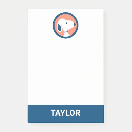 pinda's | Snoopy Dark Blue Deco | Jouw namen toevo Post-it® Notes (Voorkant)
