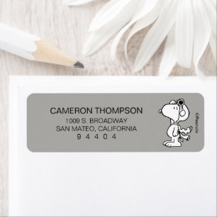 pinda's   Snoopy de Flying Ace BW Etiket