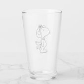 pinda's | Snoopy de Flying Ace BW Glas (Achterkant)
