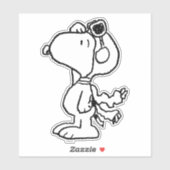 pinda's | Snoopy de Flying Ace BW Sticker (Vel)