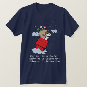 pinda's Snoopy de vliegende aas met kerst T-shirt
