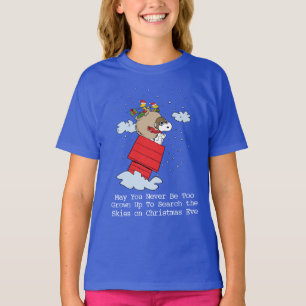 pinda's Snoopy de vliegende aas met kerst T-shirt