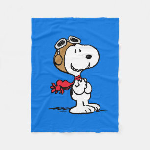 pinda's   Snoopy de vliegende luie Fleece Deken