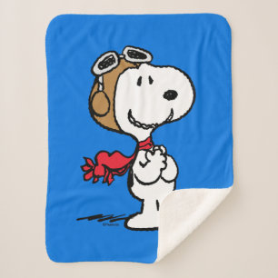 pinda's   Snoopy de vliegende luie Sherpa Deken
