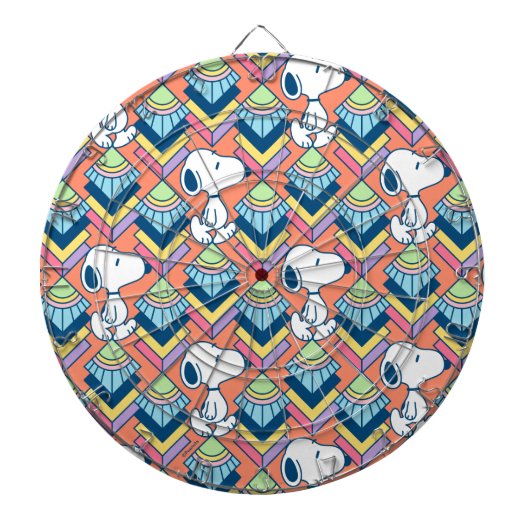 pinda's | Snoopy Deco Dreams Patroon Dartbord (Voorkant)