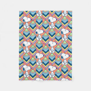 pinda's Snoopy Deco Dreams Patroon Fleece Deken