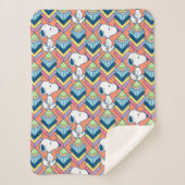 pinda's | Snoopy Deco Dreams Patroon Sherpa Deken (Voorkant)