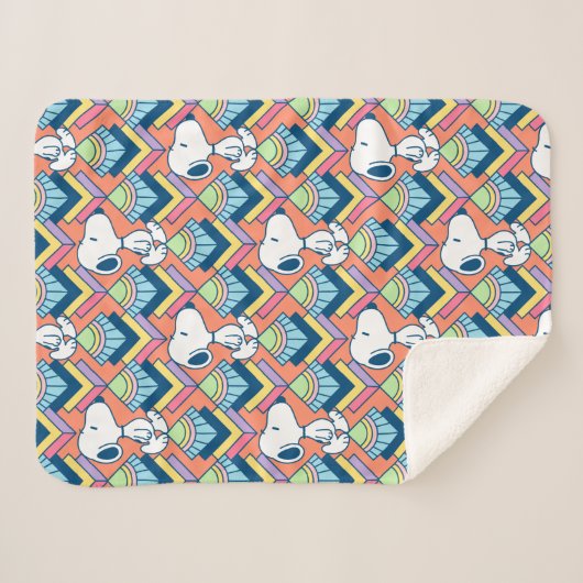 pinda's | Snoopy Deco Dreams Patroon Sherpa Deken (Voorkant (horizontaal))