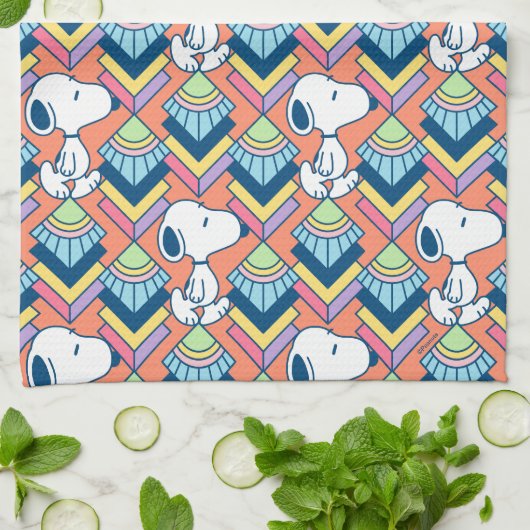 pinda's | Snoopy Deco Dreams Patroon Theedoek (Gevouwen)