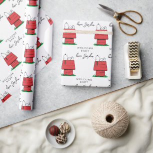 pinda's   Snoopy Dog House   Baby shower Cadeaupapier