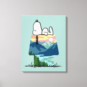 pinda's Snoopy Dog House Go Wild Canvas Afdruk