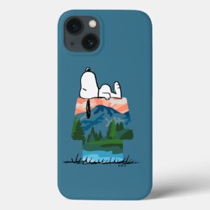 pinda's   Snoopy Dog Sunset Uitzicht iPhone 13 Hoesje