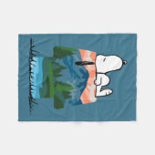 pinda's | Snoopy Dog Sunset Uitzicht Fleece Deken (Voorkant (Horizontaal))