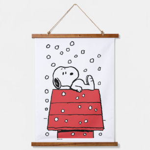 pinda's Snoopy Doghouse Snowflakes Hangend Wandkleed