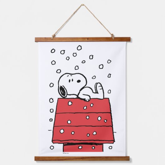 pinda's | Snoopy Doghouse Snowflakes Hangend Wandkleed (Voorkant)