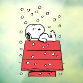 pinda's | Snoopy Doghouse Snowflakes Raamsticker (Vel 3)