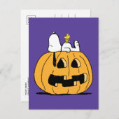 pinda's | Snoopy en Woodstock Jack-O-Lantern Briefkaart (Voorkant / Achterkant)