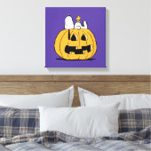 pinda's | Snoopy en Woodstock Jack-O-Lantern Canvas Afdruk (Insitu (Slaapkamer))