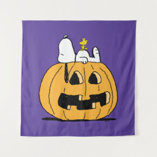 pinda's Snoopy en Woodstock Jack-O-Lantern Wandkleed