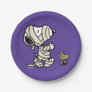 pinda's   Snoopy en Woodstock Mummies Papieren Bordje