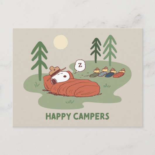 pinda's | Snoopy- en Woodstock Slappers Briefkaart (Voorkant)