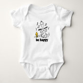 Pinda's Snoopy en Woodstock's Geluksdans Romper (Voorkant)