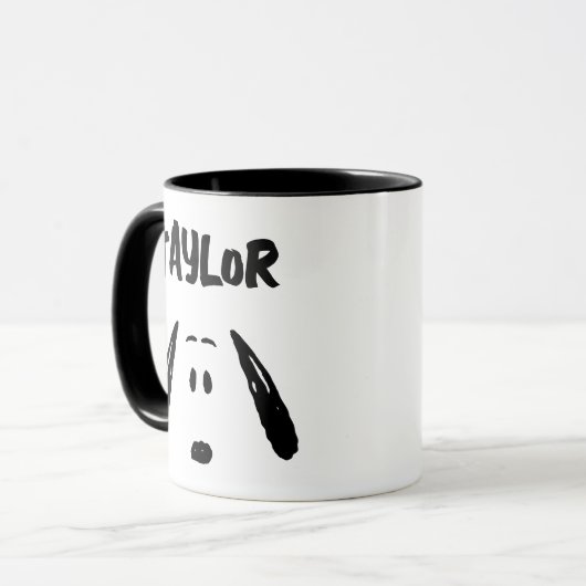 pinda's | Snoopy Face | Jouw namen toevoegen Mok (Voorkant links)