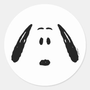 pinda's Snoopy Face Ronde Sticker