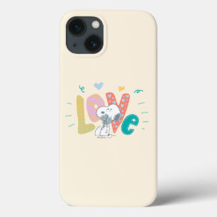 pinda's Snoopy Flower Love iPhone 13 Hoesje