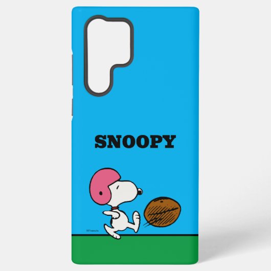 pinda's | Snoopy Football Kicker Samsung Galaxy Hoesje (Achterkant)
