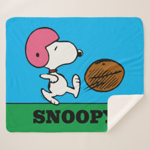 pinda's   Snoopy Football Kicker Sherpa Deken