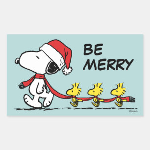 pinda's Snoopy & Friends Winter Scarf Rechthoekige Sticker