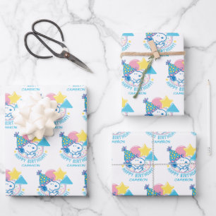 PINDA'S Snoopy Gelukkige Verjaardagsballonnen Inpakpapier Vel