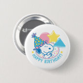 PINDA'S | Snoopy Gelukkige Verjaardagsballonnen Ronde Button 5,7 Cm (Voorkant /achterkant)
