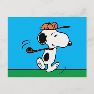 pinda's Snoopy Golf Swing Briefkaart