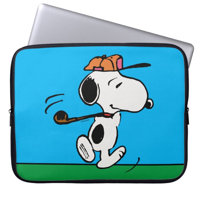 pinda's | Snoopy Golf Swing Laptop Sleeve (Voorkant)