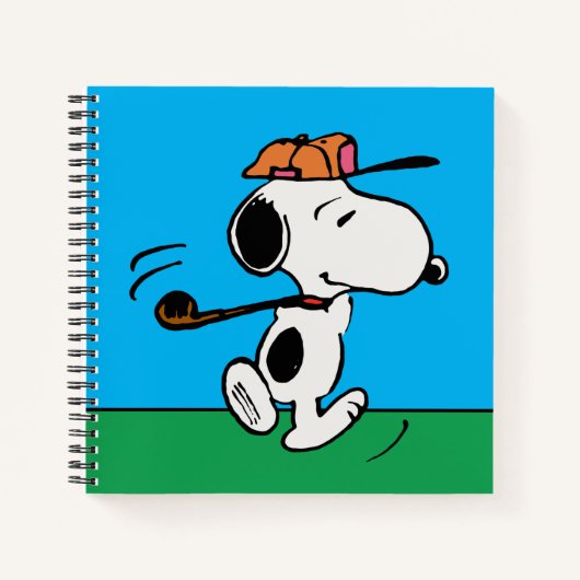 pinda's | Snoopy Golf Swing Notitieboek (Voorkant)
