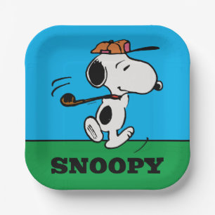 pinda's   Snoopy Golf Swing Papieren Bordje