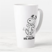 pinda's | Snoopy Greatest Teacher Personalized Latte Mok (Rechterhoek)