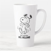 pinda's | Snoopy Greatest Teacher Personalized Latte Mok (Rechts)